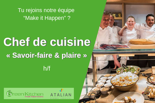 Chef de cuisine (m_v) Green Kitchen - Evere