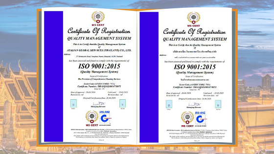 ATALIAN Thailand earns ISO 9001:2015