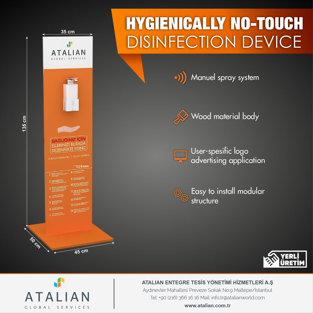 Hygienically No-Touch Disinfection Device